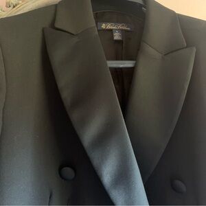 BROOKS BROTHERS Women's Black Wool Tuxedo Blazer